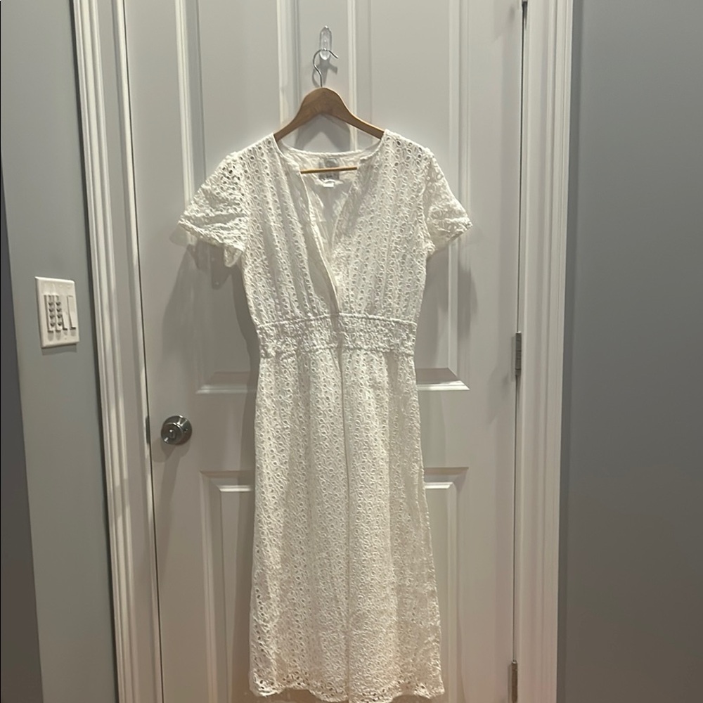 Joie White Ruffled Tiered Midi Dress